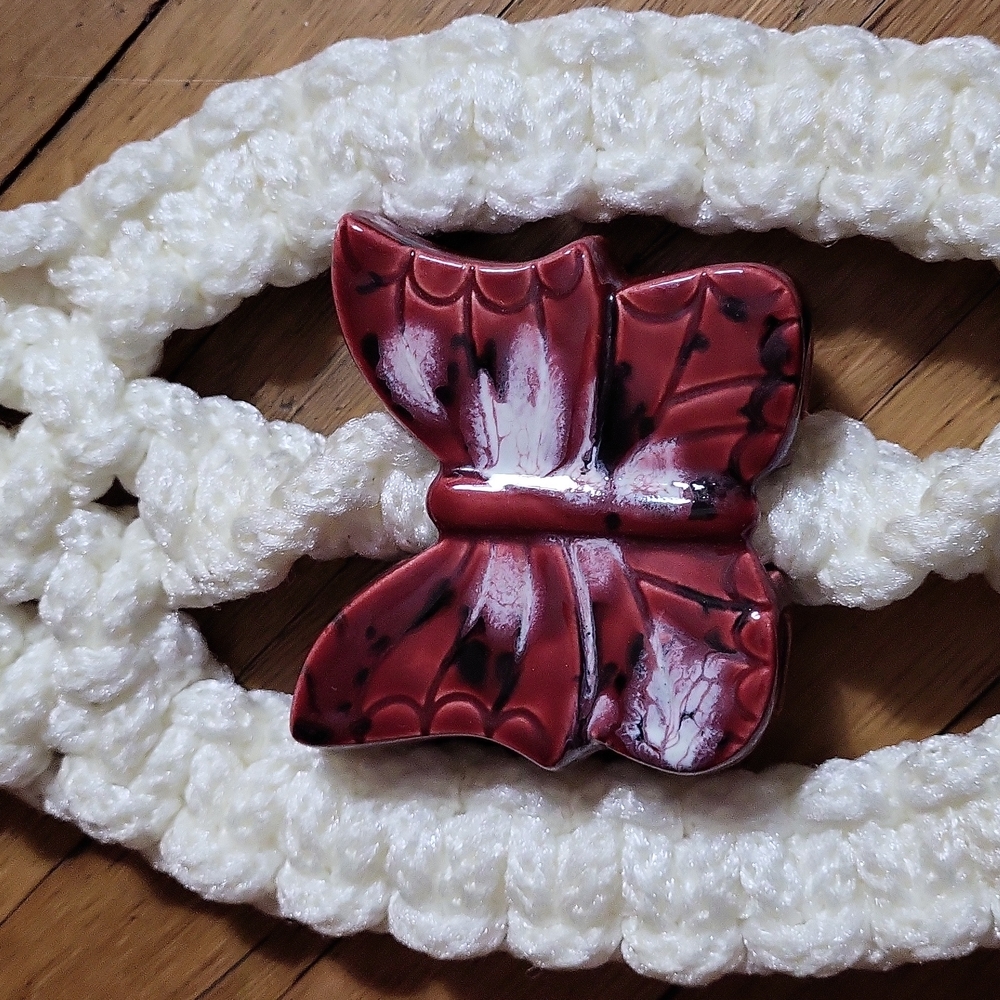 Vintage Macrame Towel Holder